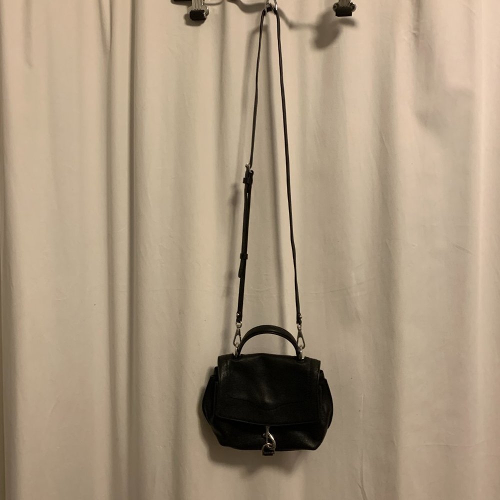 Rebecca Minkoff Stella Mini Satchel Crossbody Mac Love Purse Bag Black Leather - Picture 6 of 11